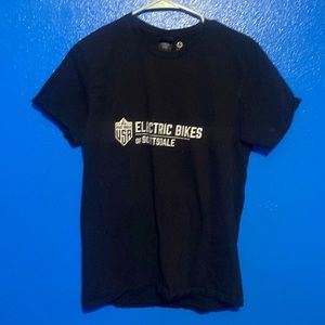 A nice black and white Hanes t-shirt size medium